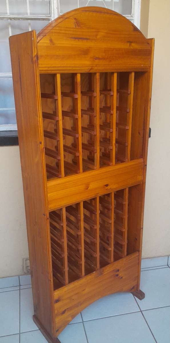 VINTAGE 60BOTTLES SOLID WOOD WINE RACK