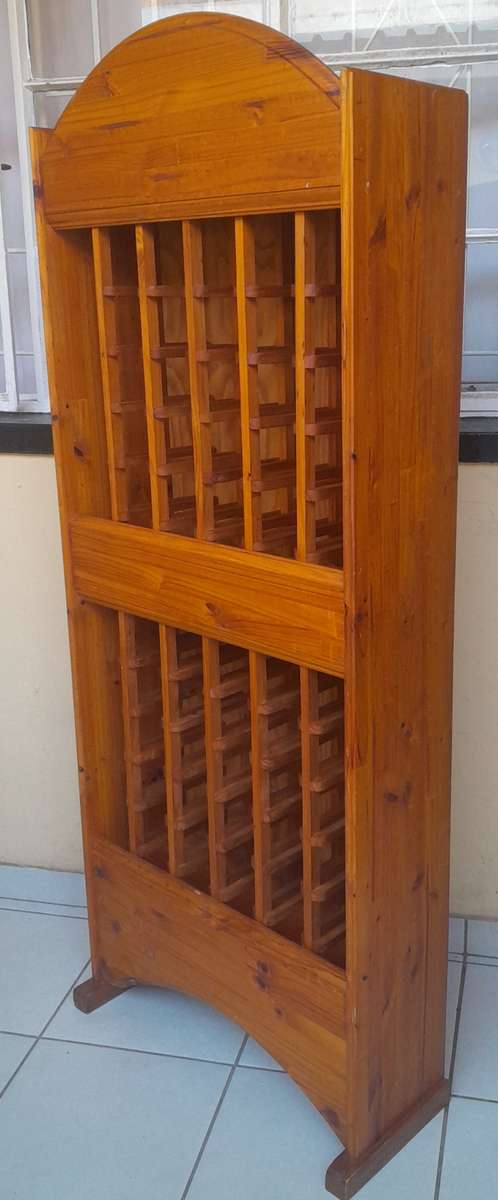 VINTAGE 60BOTTLES SOLID WOOD WINE RACK