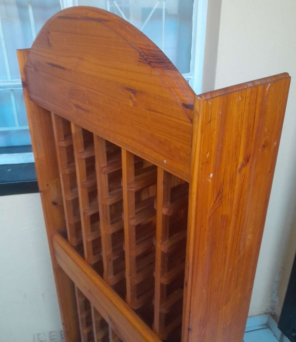 VINTAGE 60BOTTLES SOLID WOOD WINE RACK
