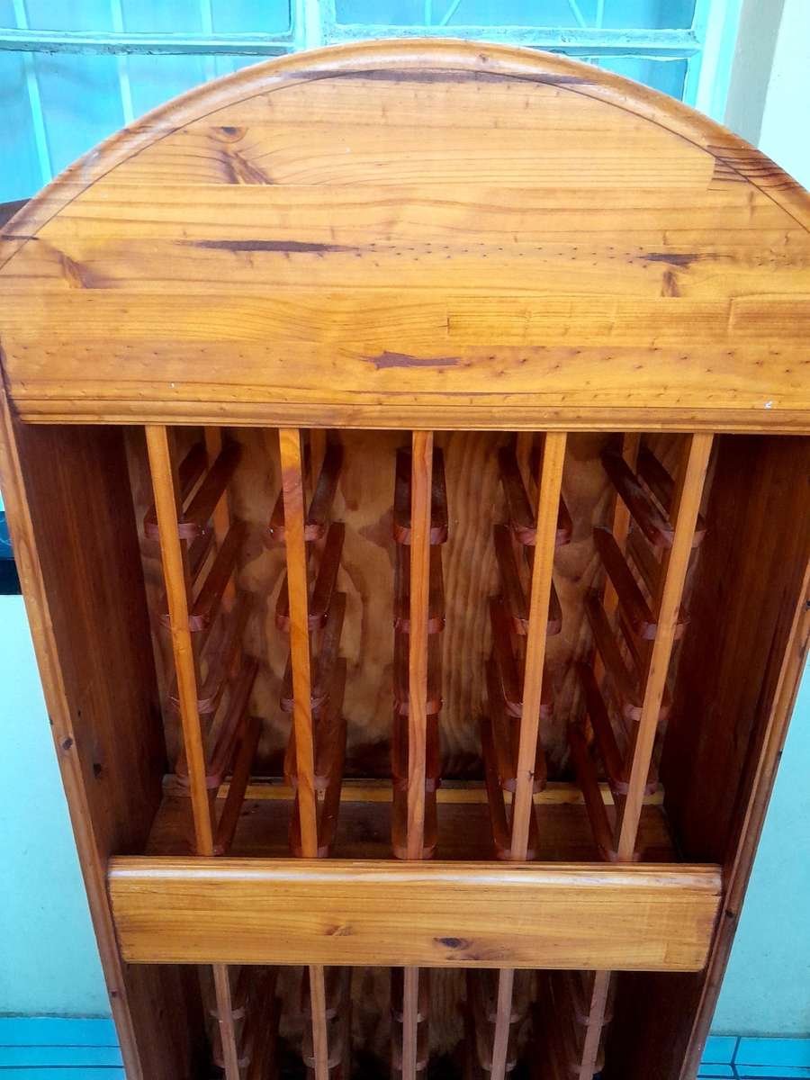 VINTAGE 60BOTTLES SOLID WOOD WINE RACK