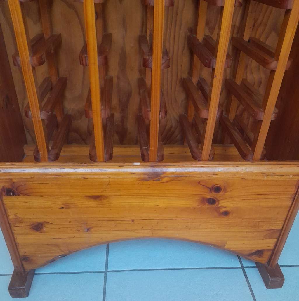 VINTAGE 60BOTTLES SOLID WOOD WINE RACK