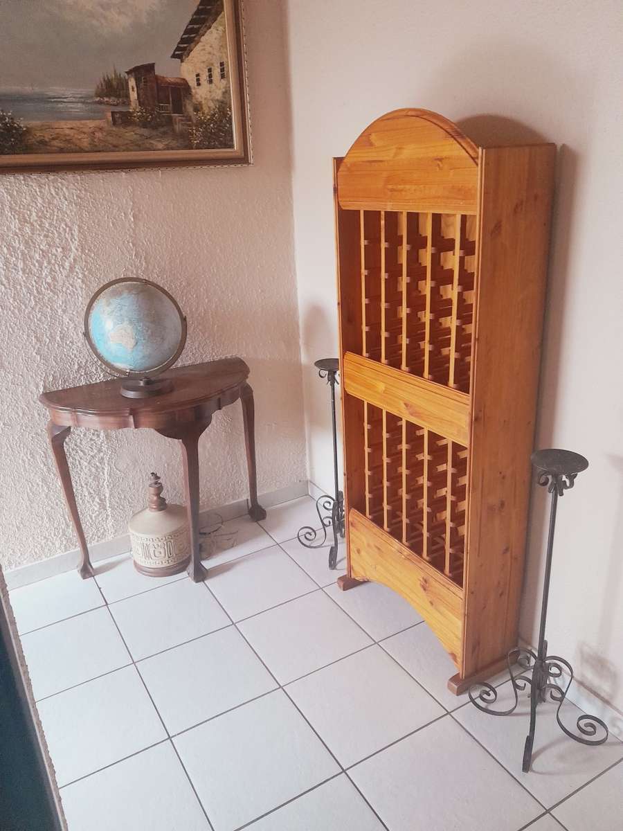 VINTAGE 60BOTTLES SOLID WOOD WINE RACK