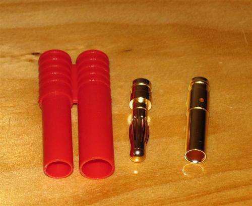 HXT 4mm Gold Plated Connectors with Protectors