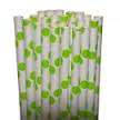 ***SALE*** Paper straws 25 - green dot