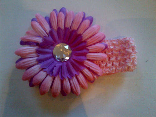 Baby Headband pink purple