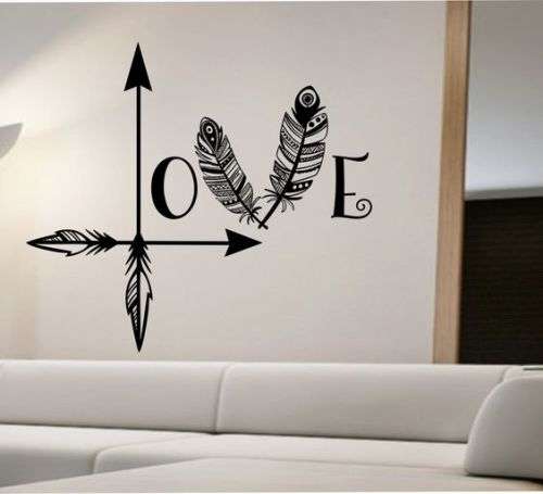 Vinyl sticker wall art - love