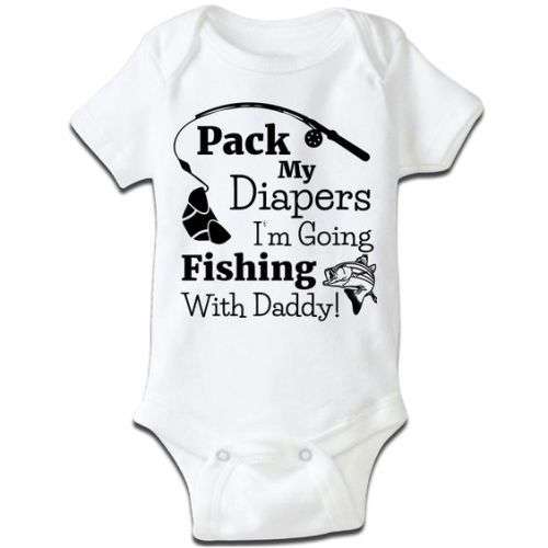 Baby vest - fishing with dad