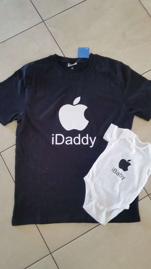 Daddy / Baby vest combo - personalised