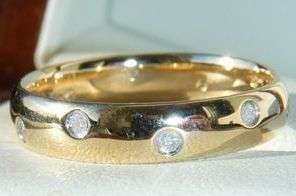 ***MONEY-BACK GUARANTEE***A FINE 9CT YELLOW GOLD DIAMOND FULL ETERNITY RING SIZE O