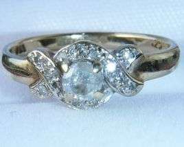 ***MONEY-BACK GUARANTEE*** 9CT YELLOW GOLD .25 CARAT DIAMOND RING