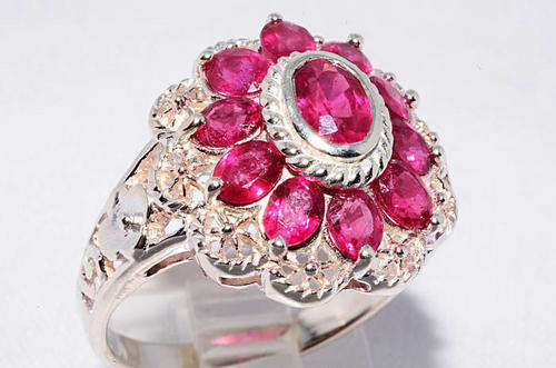 2.41CT 11 STONE NATURAL RUBY RING AMAZING