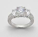 SOLID STERLING SILVER AND CZ RING SIZE 6