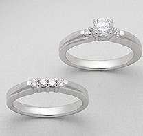 SOLID STERLING SILVER AND CZ RING