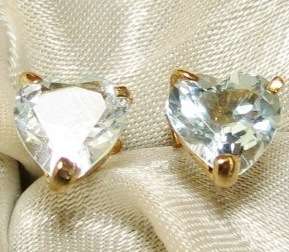 SOLID 9CT GOLD AND TOPAZ EARRINGS