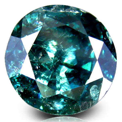 1.33 ct Flashing Round Cut (7.00 x 7.00 mm) Blue Blue Diamond