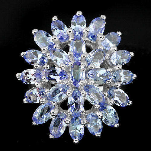 **IN STOCK!!***REAL STONES!!!***  GLORIOUS NATURAL GEM OVAL RICH BLUE VIOLET TANZANITE 925 SILVER