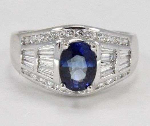 ***IN STOCK!!! CERTIFICATE WITH VALUE R33 975!*** 18kt White Gold Sapphire Diamond Wedding Ring