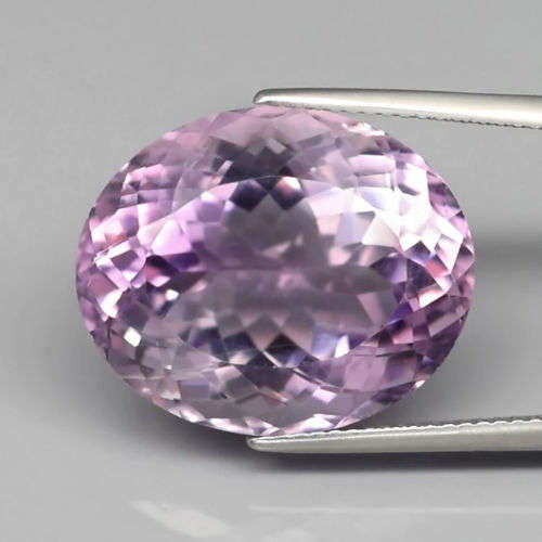 **IN STOCK!!**CERTIFIED!!!***  19.19ct 19.5x16mm Oval Natural UNTREATED Light Purple AMETHYST BRAZIL