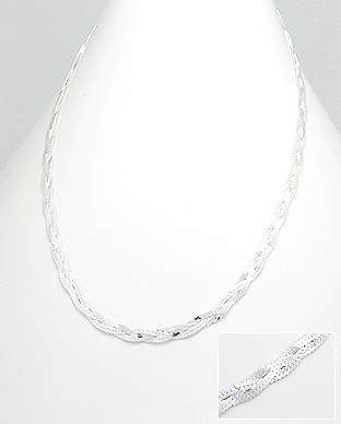 ***IN STOCK***GORGEOUS REAL 925 SOLID SILVER FLAT NECKLACE
