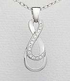 ***IN STOCK***GORGEOUS REAL 925 SOLID SILVER INFINITY PENDANT