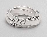 ***IN STOCK***REAL 925 SOLID SILVER THREE BAND RUSSIAN WEDDING FAITH HOPE LOVE ROLL RING SIZE 5
