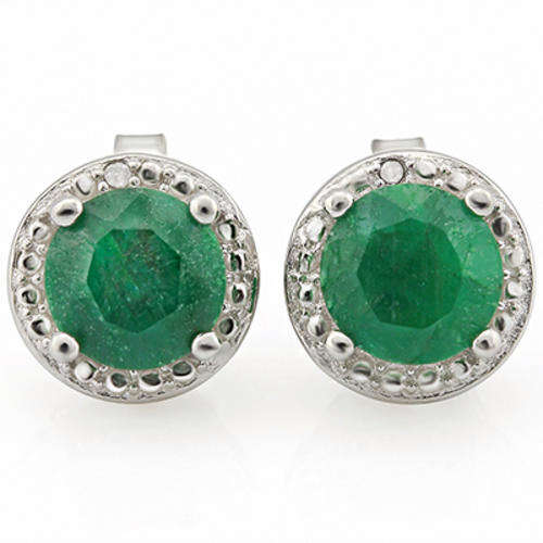 ***IN STOCK***REAL STONES!!!*** 2.412 CARAT ENHANCED EMERALD & GENUINE DIAMOND PLATINUM OVER 0.925 S