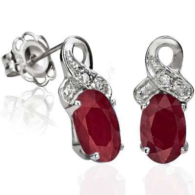 ***IN STOCK***REAL STONES!!!*** 1.26 CARAT TW GENUINE RUBY & GENUINE DIAMOND PLATINUM OVER 0.925 STE