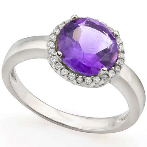 ***IN STOCK***REAL STONES!!!*** 1.652 CARAT TW (24 PCS) AMETHYST & GENUINE DIAMOND PLATINUM OVER 0.9