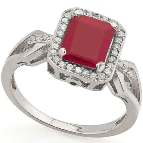 ***IN STOCK***REAL STONES!!!*** 1.857 CARAT TW (34 PCS) ENHANCED RUBY & GENUINE DIAMOND PLATINUM OVE