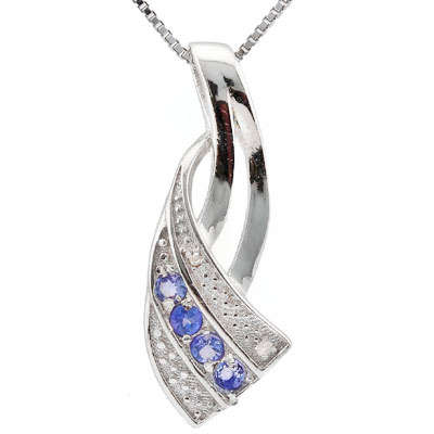 ***IN STOCK***REAL STONES!!!*** 0.17 CARAT TW (6 PCS) GENUINE TANZANITE & GENUINE DIAMOND PLATINUM O