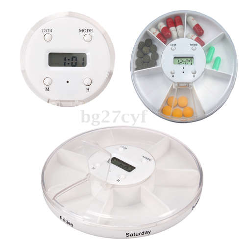 **IN STOCK!!**Last four !!Digital LCD Pill Box Medicine Container Reminder Timer Case Alarm Clock