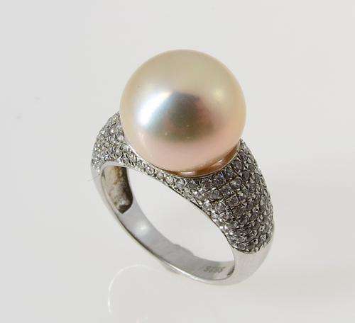 ***IN STOCK!!*** GORGEOUS REAL PEARL SOLID STERLING SILVER STAMPED 925 RING