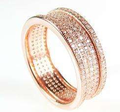 ***IN STOCK!!*** SOLID 925 STERLING SILVER IN ROSE GOLD RING SIZE 9