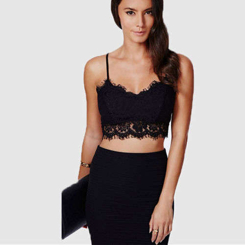 ***IN STOCK!!!***Sexy Women Seamless Lace Bra Prevent Exposed Push Up Camisole Wrapped Chest