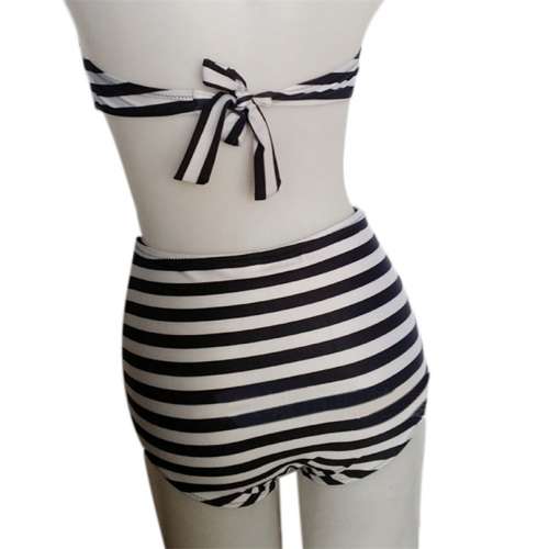***IN STOCK!!!***Size M Retro High Waisted Vintage Push Up Bandeau Bikini Set Swimsuits Swimwear