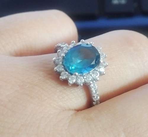 ***IN STOCK!!*** LOVELY REAL TOPAZ SOLID STERLING SILVER RING
