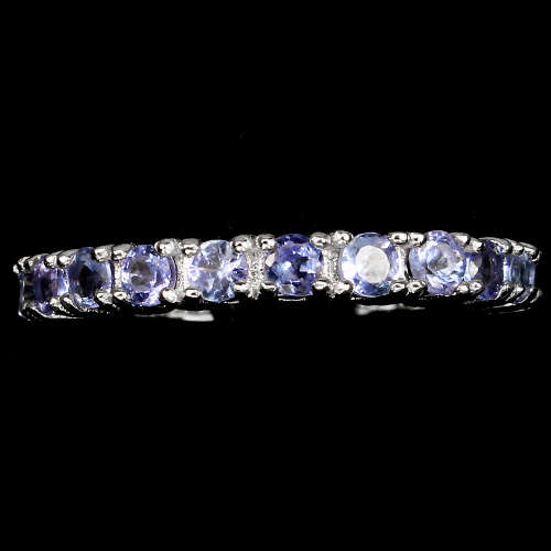 ***IN STOCK*** Natural Round 2.5mm. Top Nice Blue Violet Tanzanite 925 Silver Ring Sz 6