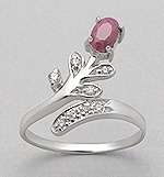 "IN STOCK!!"  Solid 925 Sterling Silver and Ruby Gemstone Ring Size 7