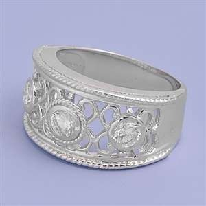 **IN STOCK!!** GORGEOUS SOLID STERLING SILVER RING SIZE 8