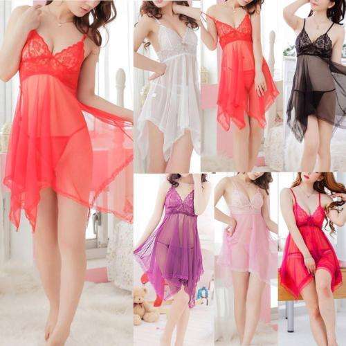 ***IN STOCK!!!***Sexy Lady Lingerie Lace Dress Babydoll Nightwear Underwear Sleepwear G-String BA