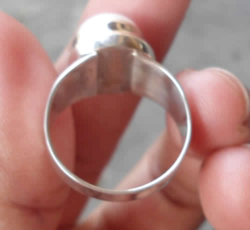 ***IN STOCK!!*** 925 Sterling Silver Bali Handcrafted Ring Round Mabe Pearl Size 8