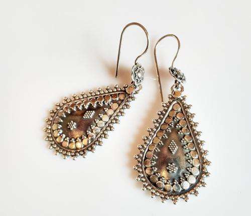 ***IN STOCK*** 11.8 GRAM SOLID 925 STERLING SILVER EARRINGS HANDMADE IN MUSCAT, OMAN.