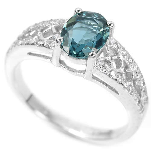 ***IN STOCK!!***REAL GEMSTONES***OVAL LONDON BLUE TOPAZ STERLING 925 SILVER RING 7.25