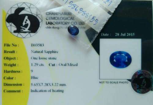 ***IN STOCK!!!***Certified 1.29 ct Sapphire