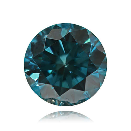 ***IN STOCK!!** Certified (R33000) Cert 0.54 Ct Vivid Blue SI2 Round Brilliant Enhanced Natural Diam