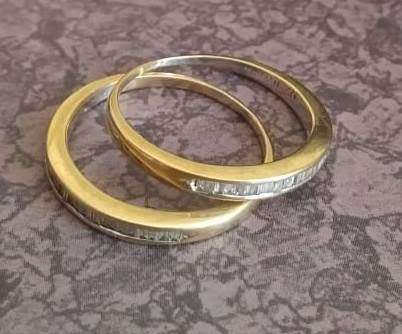 ***IN STOCK!!*** 2 X rings - 4 gram 18ct gold set with .40ct Channel set diamonds