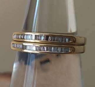***IN STOCK!!*** 2 X rings - 4 gram 18ct gold set with .40ct Channel set diamonds