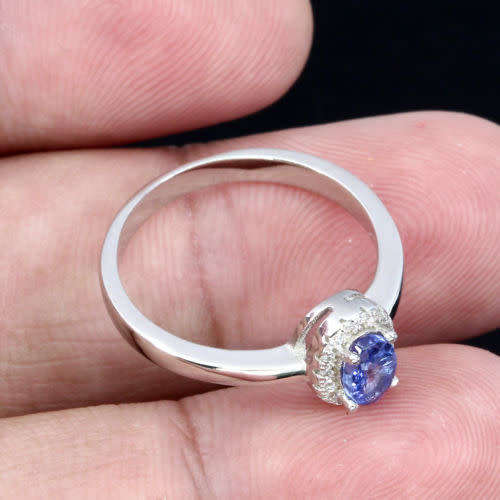 "IN STOCK"  Top Blue Violet Tanzanite 925 Sterling Silver Ring Sz 7