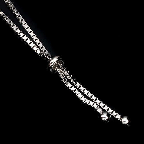 "IN STOCK" Oval 6x4mm Top Rich Blue Violet Tanzanite 925 Silver Bracelet 10 Inch