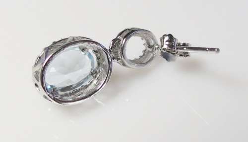 ***IN STOCK!!*** REAL TOPAZ AND STERLING SILVER EARRINGS